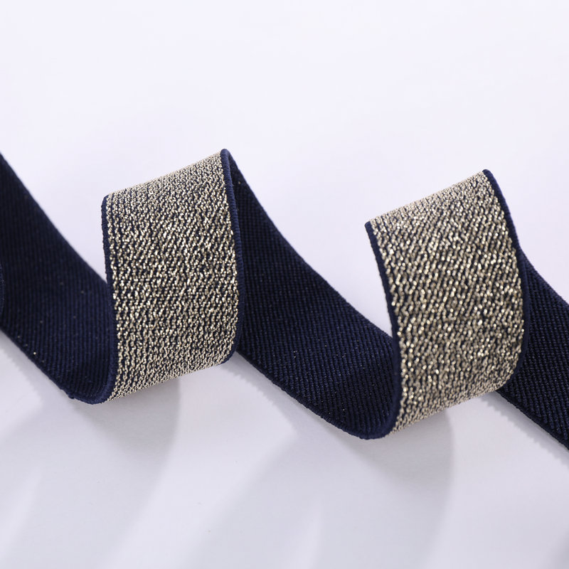 高密度金银丝松紧带金丝银丝扁宽皮筋橡筋装饰弹力松筋金色松紧厚详情22