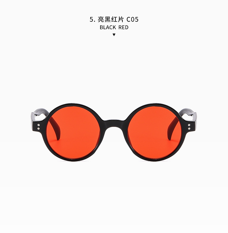 欧美新款圆形小框太阳镜男女网红明星同款时尚街拍墨镜眼镜架批发详情19