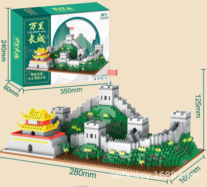 万里长城兼容乐高积木diy拼装创意建筑微颗粒成人高难度益智拼装详情10
