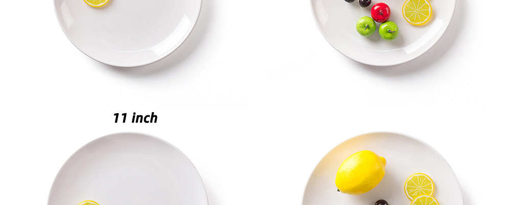 白色仿瓷密胺圆盘餐具塑料碟子自助餐西餐盘家用商用圆形盘子批发详情36