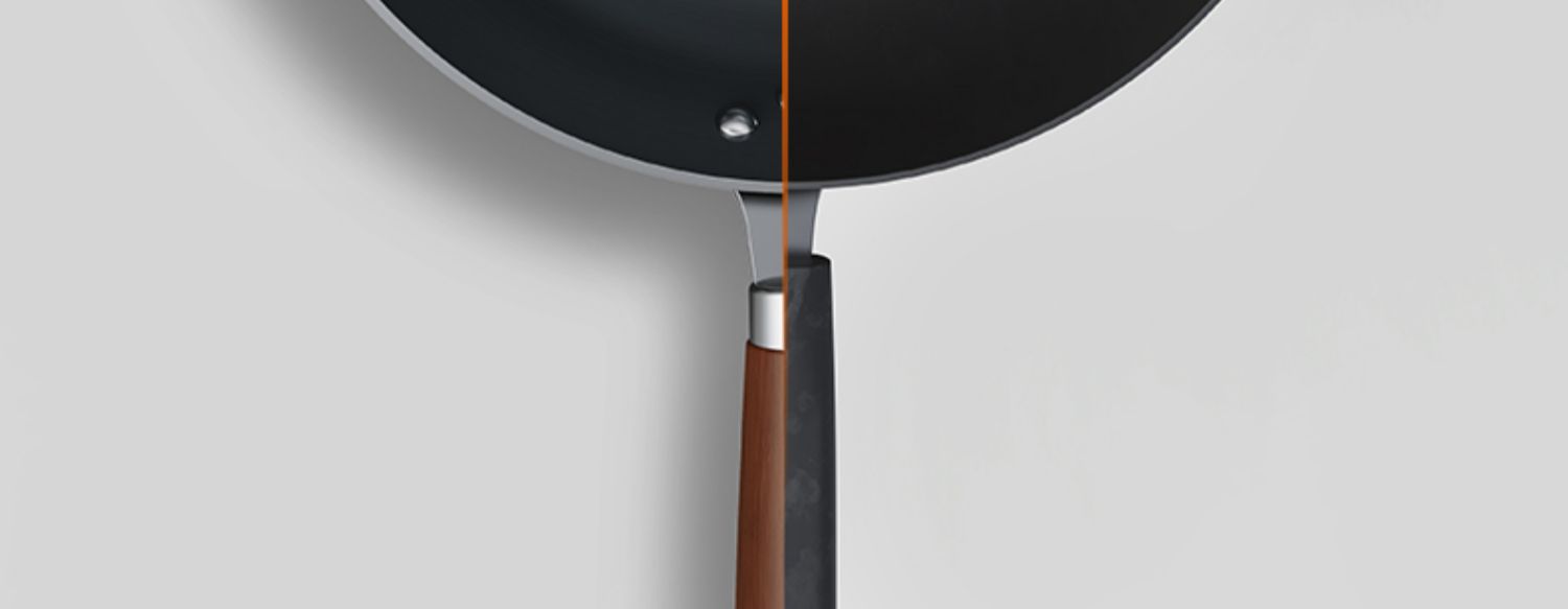 Zhangqiu traditional iron wok, large wok, household cooking wok, old-fashioned flat-bottomed non-coated non-stick pan, induction cooker, cast iron wok pic 12