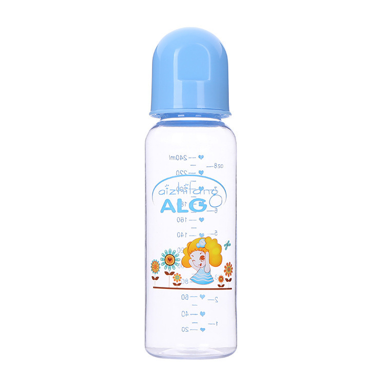 ALG外贸婴儿奶瓶标准口径宝宝喝水喂养直身塑料瓶240ml母婴用品详情2