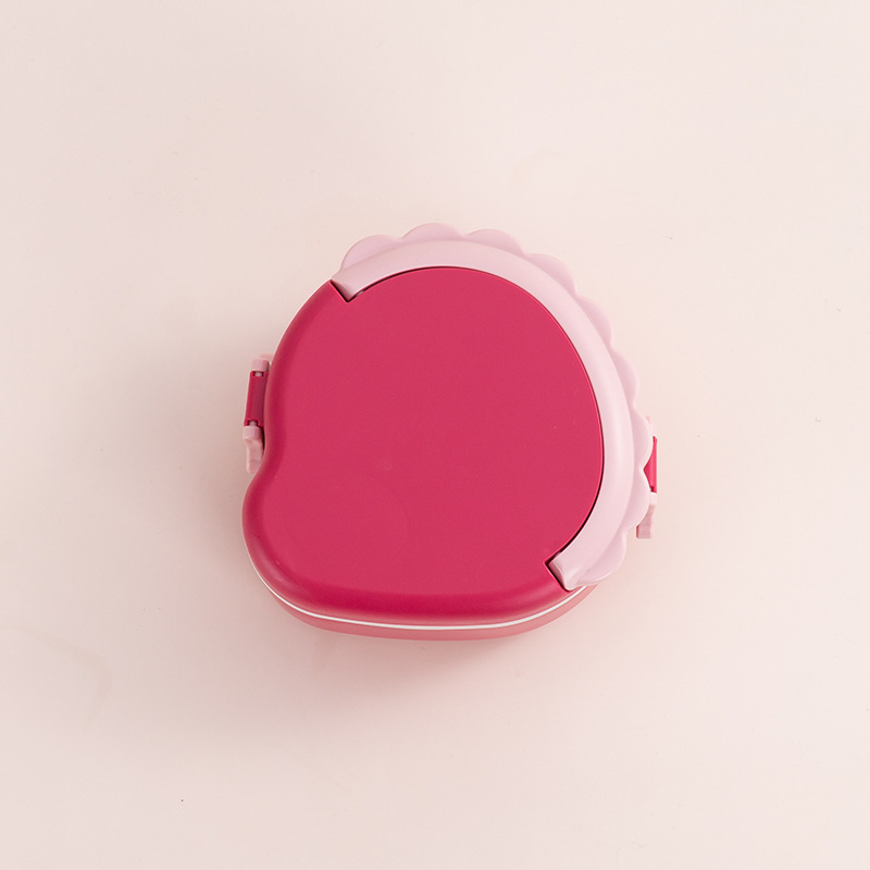 Plastic hand-held lunch box that can be put in the microwave, student-specific fruit box, cartoon dinosaur compartments, non-odor-mixing lunch box pic 7