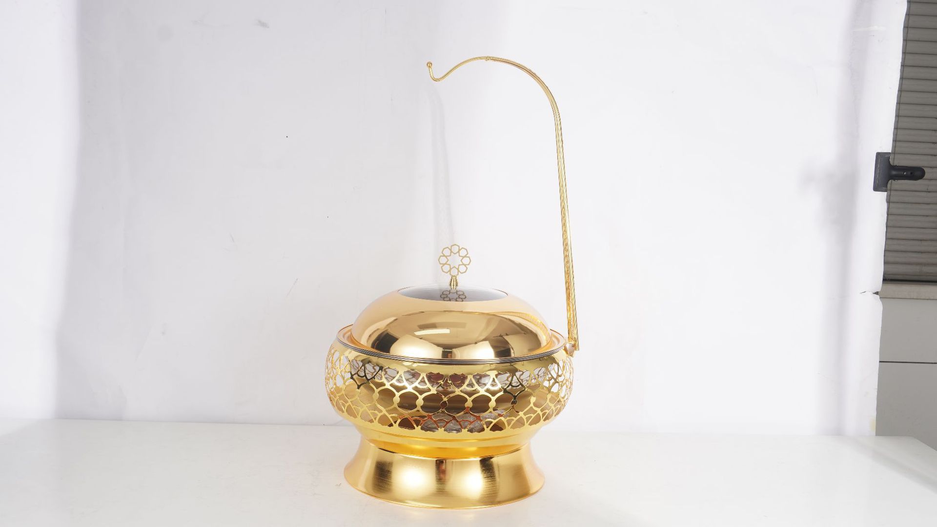 Stainless steel buffet heating stove, alcohol stove, insulated dining stove, hotel restaurant luxury lace stove, Buffet stove, 8L pic 7