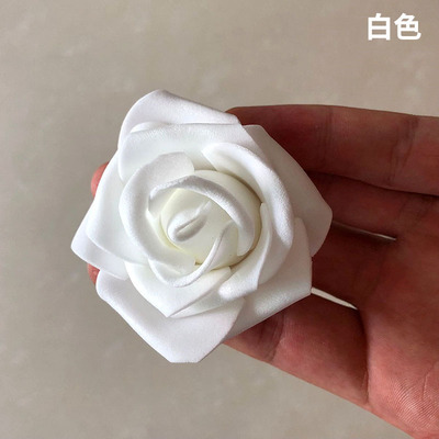 跨境7cmpe仿真玫瑰花头七夕情人节泡沫花手工材料婚庆花球灯饰详情13