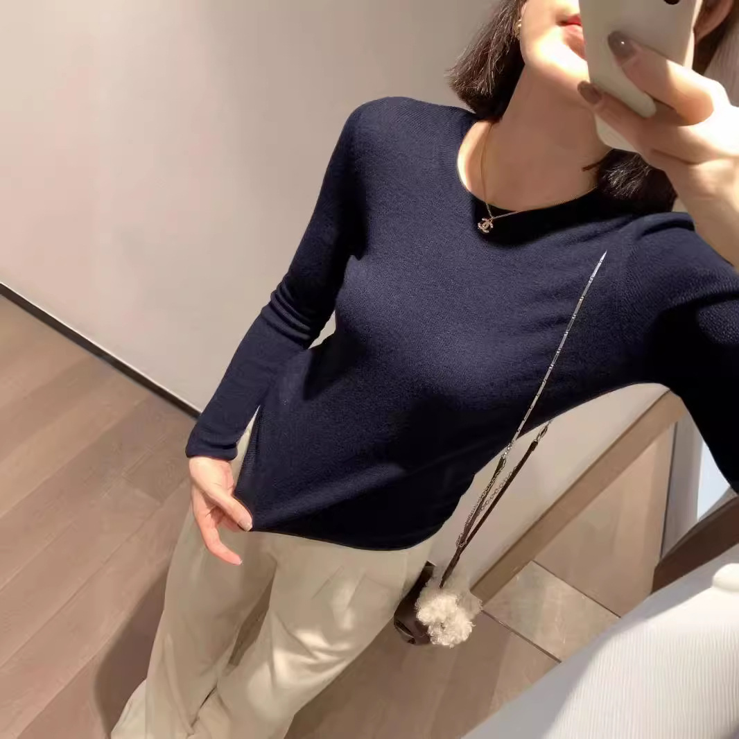 MAX经典时髦显瘦百搭宽松针织打底衫圆领新款女装气质高品质羊毛详情1