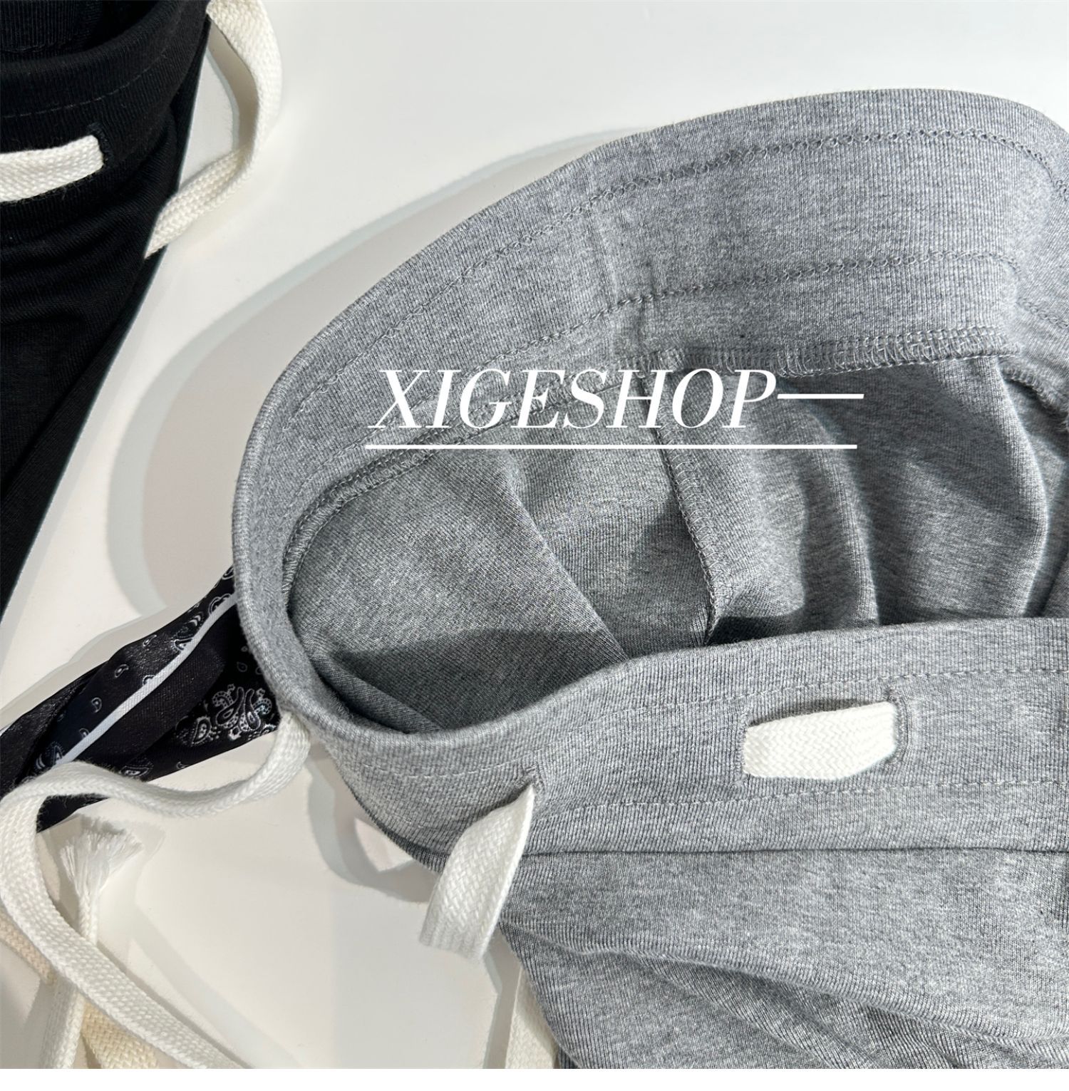 The contrasting color waist drawstring skirt is A high-waisted, slimming dress with a split mid-length, casual and versatile A-line skirt for women in summer pic 44