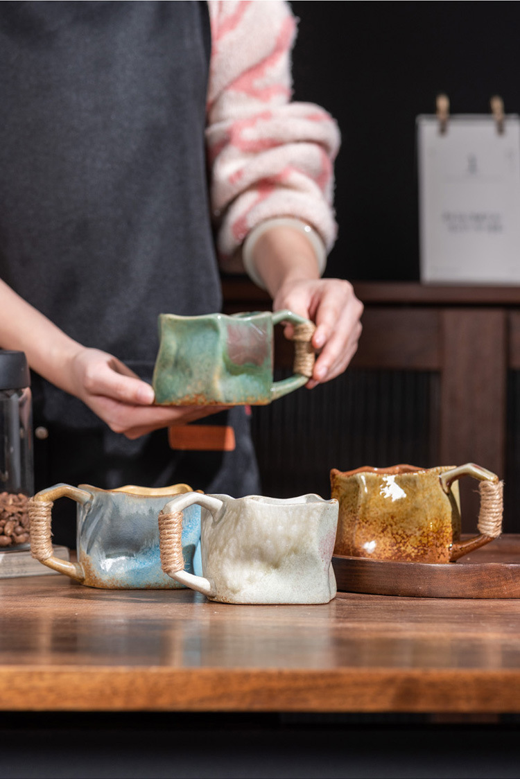 宅寂风陶瓷马克杯创意陶瓷杯跨境货源家用窑变水杯高颜值咖啡杯子详情21