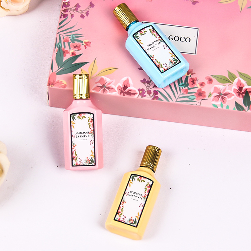 高档大牌女士持久淡香清新绮梦栀子花茉莉Q版梦想花园三件套香水详情26