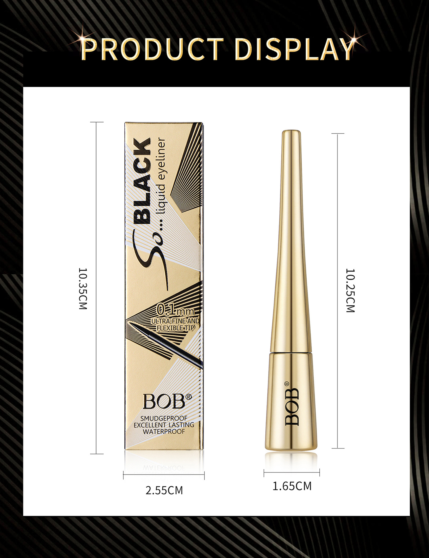 The cross-border BOB eyeliner pen has a matte finish and does not smudge pic 6
