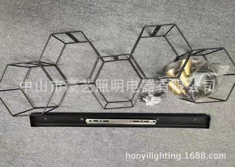 LOFT工业风跨境电商供货铁艺吊灯美式复古客厅餐厅亚克力热卖灯具详情8