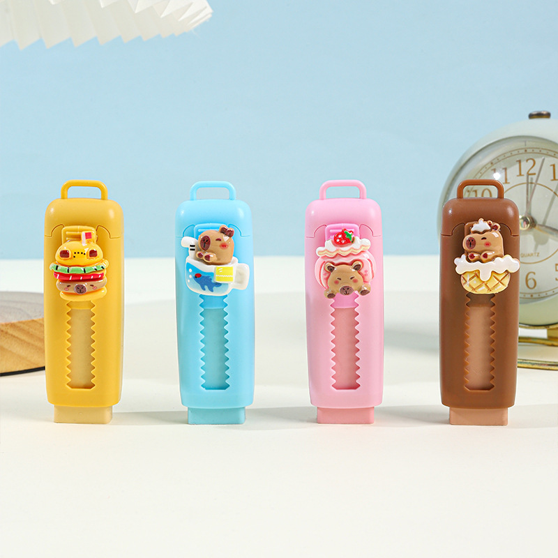 儿童节卡皮巴拉创意橡皮擦高颜值学习办公绘图橡皮不留痕厂家批发详情4