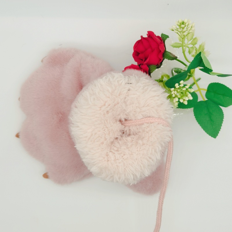 Half-finger gloves, cute bear PAWS, student cycling warm gloves, cartoon girl heart, full-finger plush hand warmers wholesale pic 6