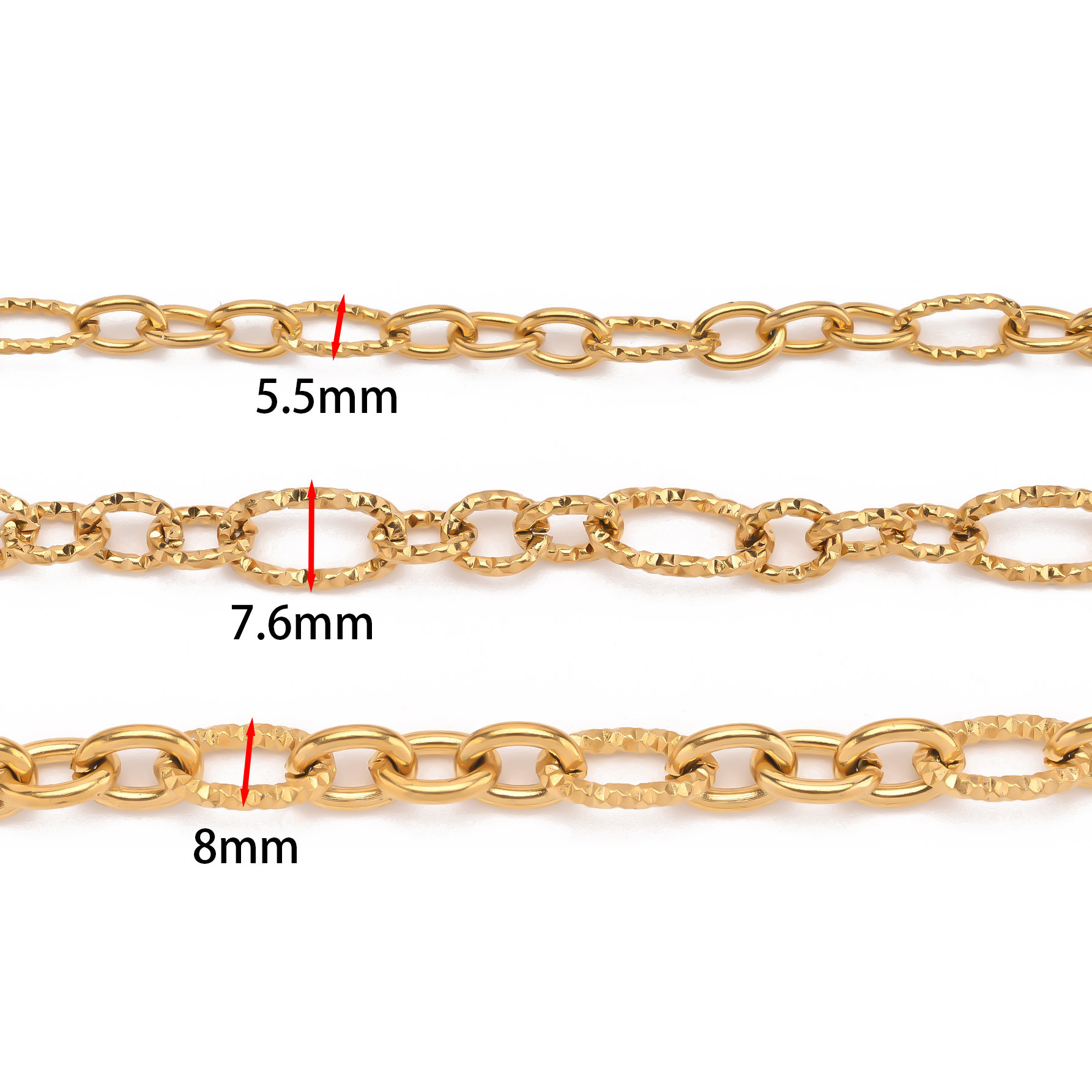 Multi-specification stainless steel starry sky chain PVD vacuum electroplated jewelry making necklace DIY jewelry pendant pic 3
