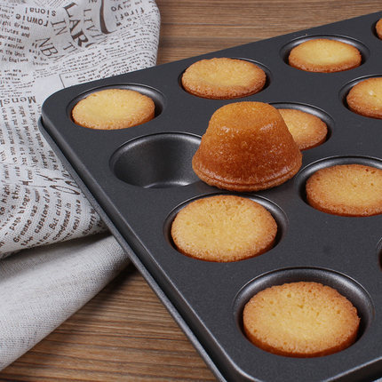 24-cup pudding mold for baking supplies, non-stick coated baking tray, 24-cup mini round pudding mold pic 6