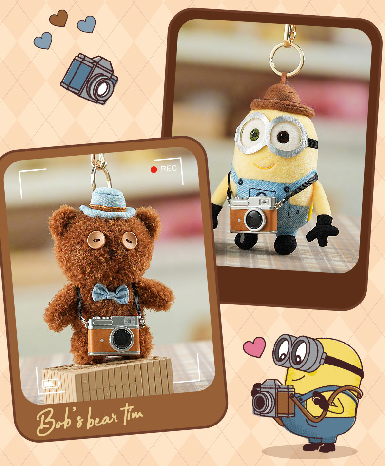 环球正potdemiel蜂蜜罐小黄人tim熊毛绒公仔玩偶包挂件搭子饰礼物详情3