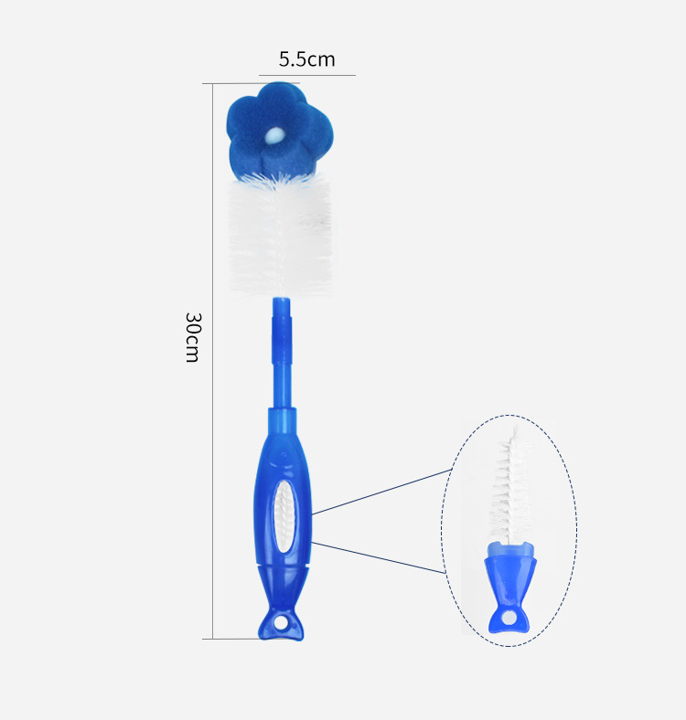 奶瓶刷清洁刷套装婴儿宝宝用360度旋转毛刷吸管刷奶嘴刷奶瓶刷子详情4