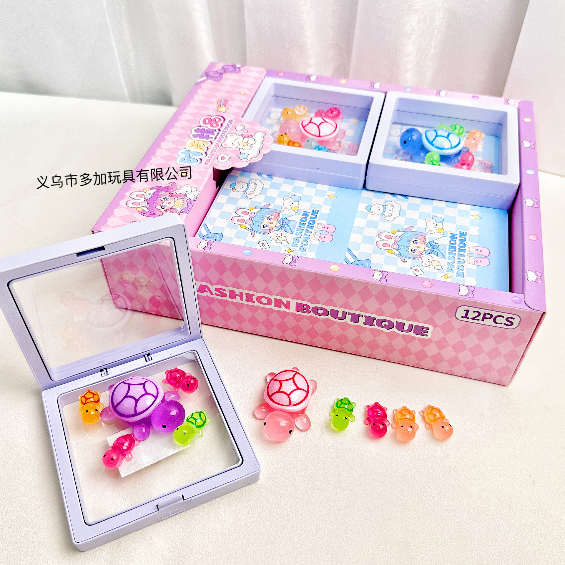 12入夜光迷你小乌龟树脂挂件盲袋夜光海龟网红抖音盲袋树脂摆件对详情6