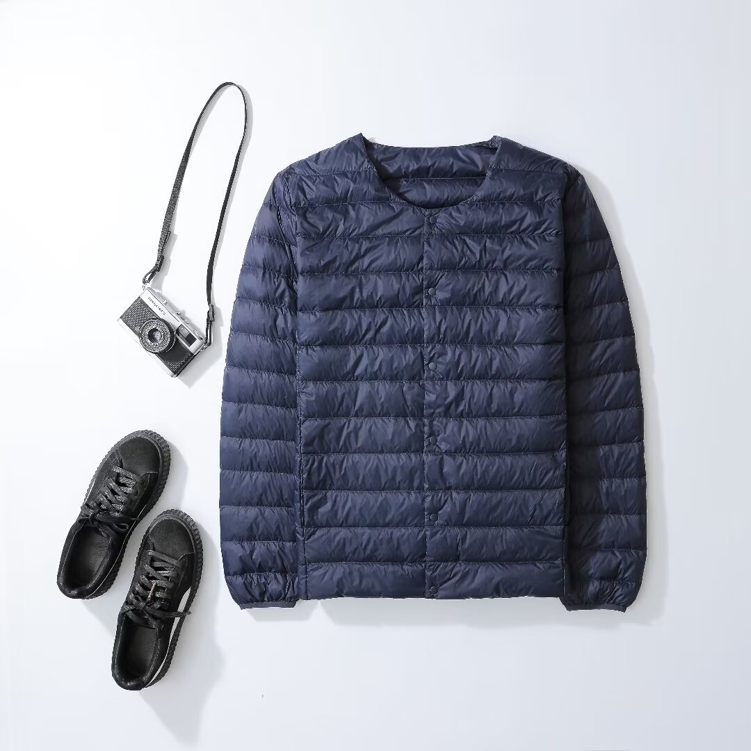2025新款轻薄羽绒服男圆领可变V领内胆羽绒外套中青年内搭保详情14