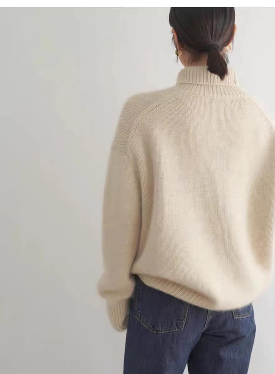 A loose and versatile knitted pullover with a laid-back style for women to wear over a high-neck sweater from Europe and America in the autumn and winter of 2025 pic 28