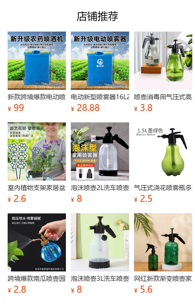 跨境渐变喷壶家用酒精消毒喷雾瓶园艺养花浇水壶美发小容量喷雾器详情11