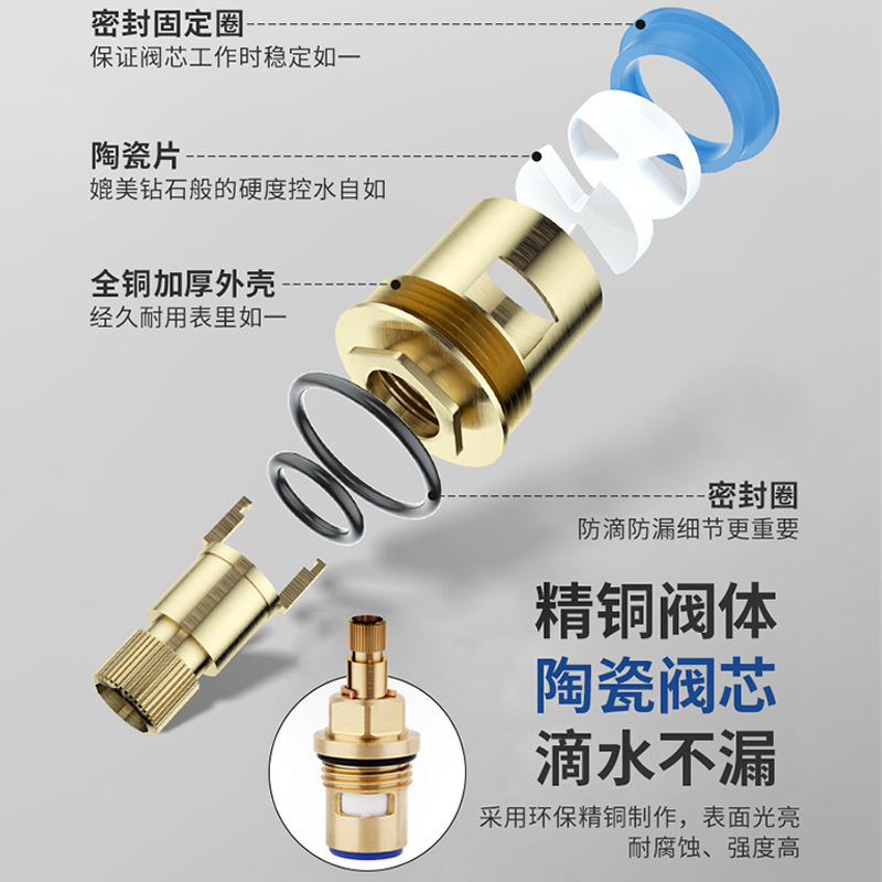 全铜角阀304不锈钢三角阀三通马桶热水器加长大流量4分八字阀开关详情14