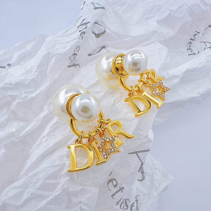 Celeste celeste nuevo estilo perla pendientes calado mujer de alta clase sentido multiplos pendientes luz lujo agujas plateadas orejeras fábrica pic 9