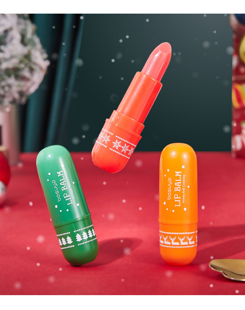 【 Cross-border Exclusive 】bosuya Christmas Lip Balm Set: Exfoliating, Reducing Lip Lines, Hydrating and Moisturizing Lip Balm pic 16