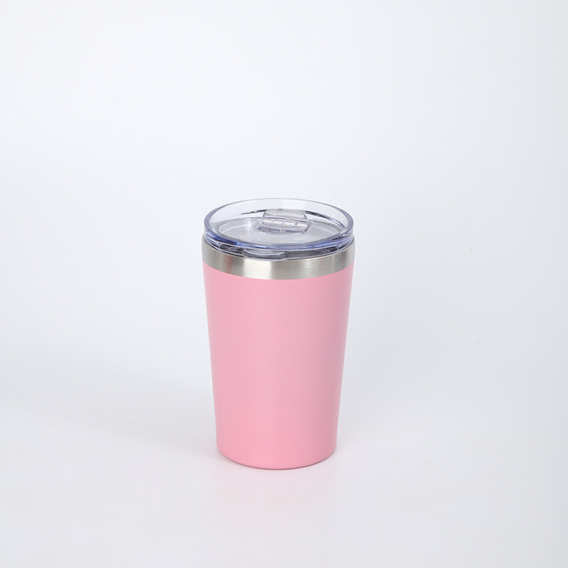 跨境简约12oz迷你牛奶杯304不锈钢真空咖啡杯户外车载便携保温杯详情12