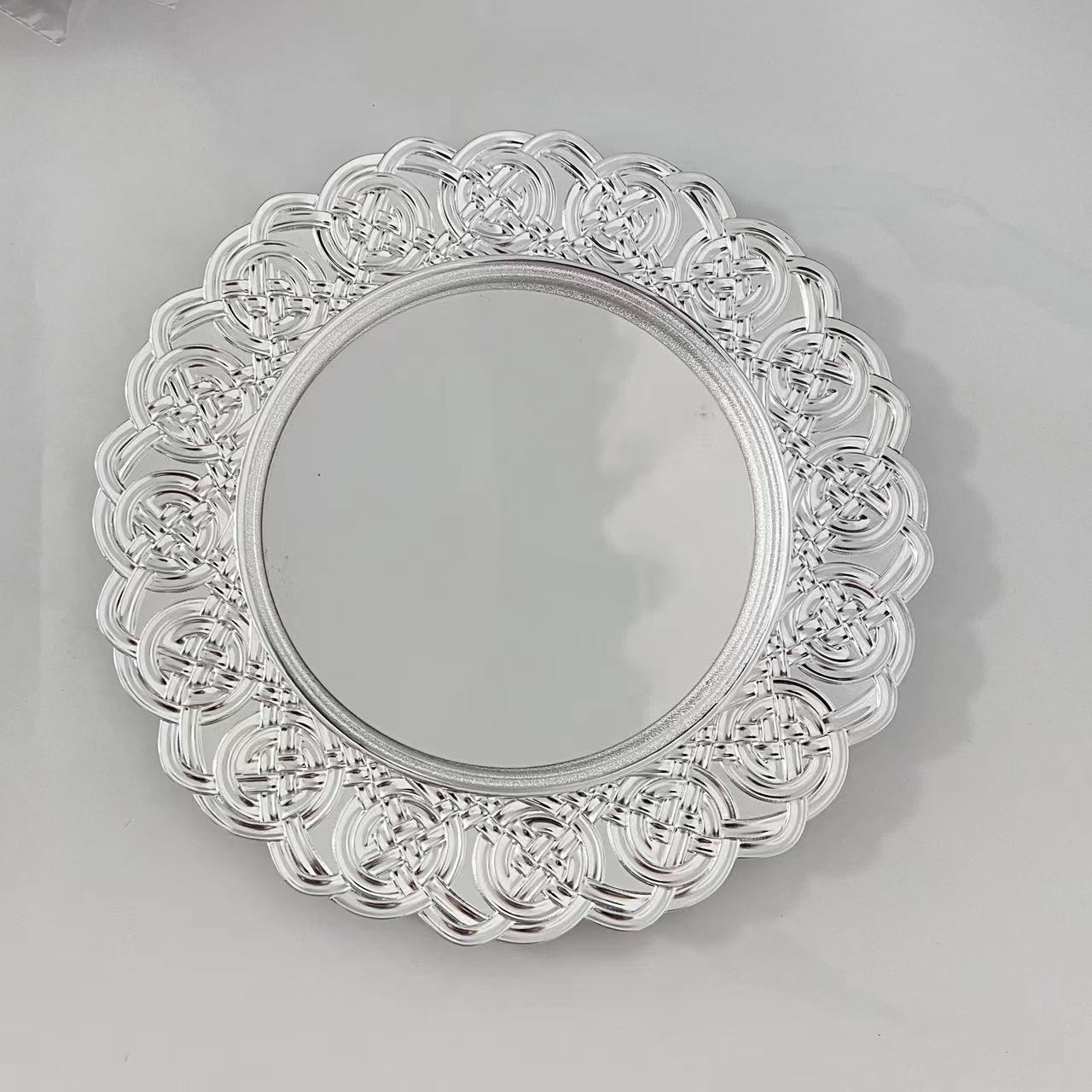 果盘批发盘子高颜值礼品送客户新品托盘点心盘拍照浮雕圆形餐垫详情5