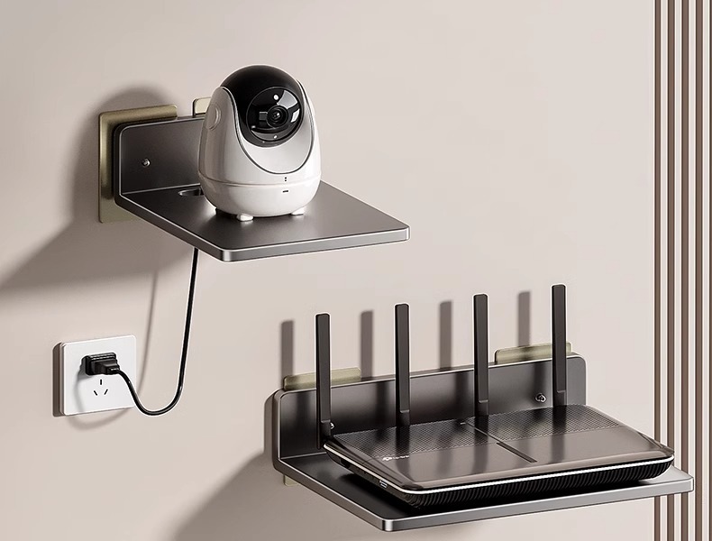 免打孔投影仪支架上墙置物架壁挂路由器放置架电视机顶盒支撑架子详情2