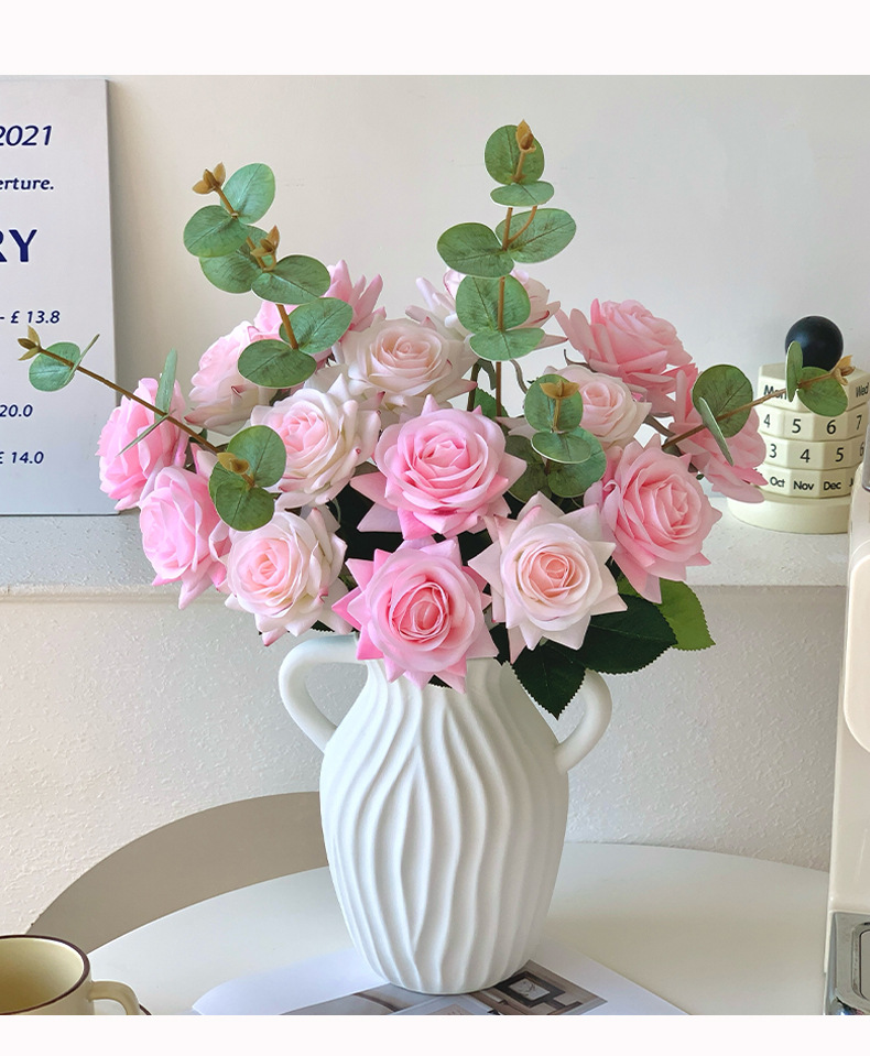 手感保湿润玫瑰花高级感逼真仿真花假花居装饰婚庆手捧花厂家批发详情8