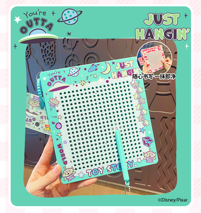 百茂正版大号磁吸钢珠画板钥匙扣挂件创意玩具总动员解压儿童玩具详情14