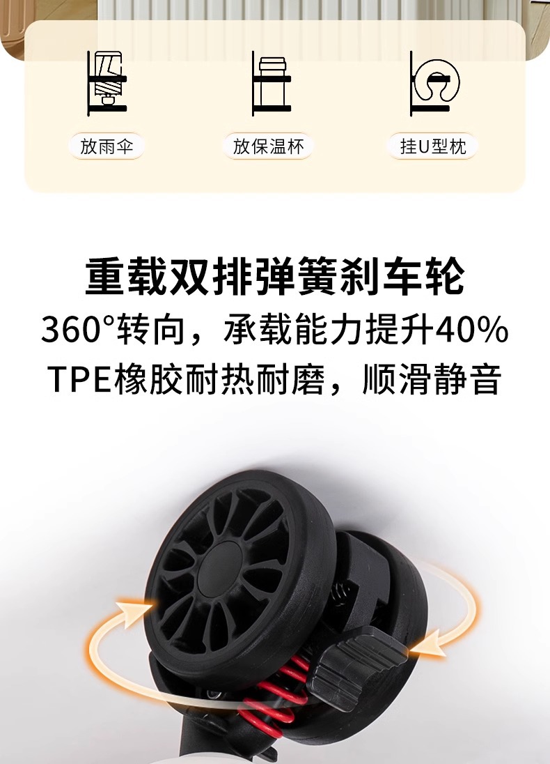 新款侧开口行李箱 拉杆箱20寸登机箱静音万向轮旅行箱男女密码箱详情10