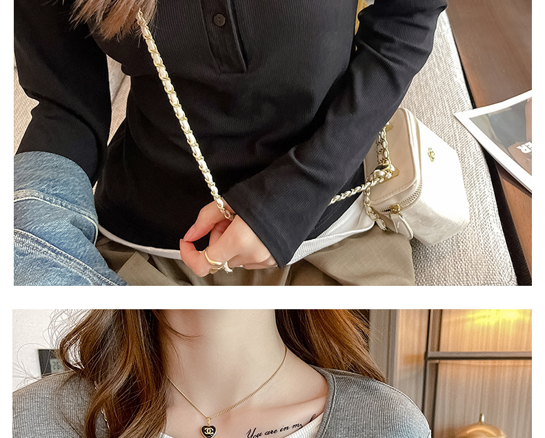 Here are two carefully selected long-sleeved T-shirts for women in the Spring and autumn of 2024, featuring a unique and stylish Korean style that can be worn as a base layer pic 18