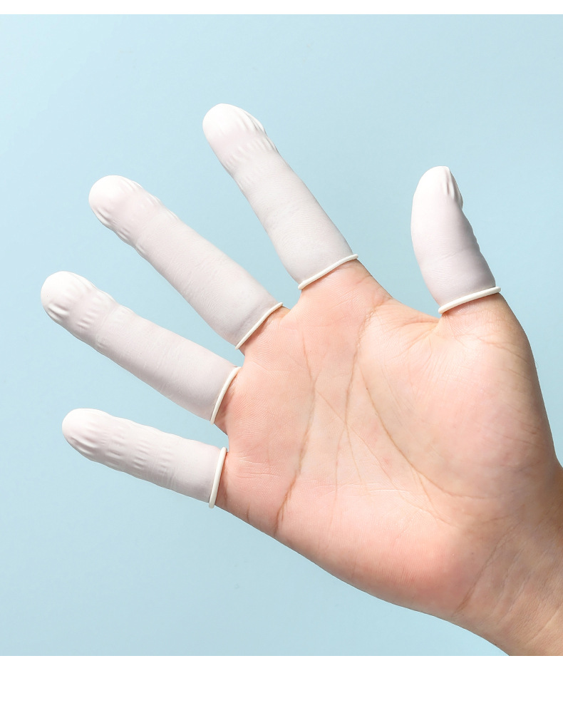 Disposable latex finger cots for beauty and acne removal, wear-resistant, electronic industry labor protection, anti-slip and anti-thickening rubber finger cots pic 4