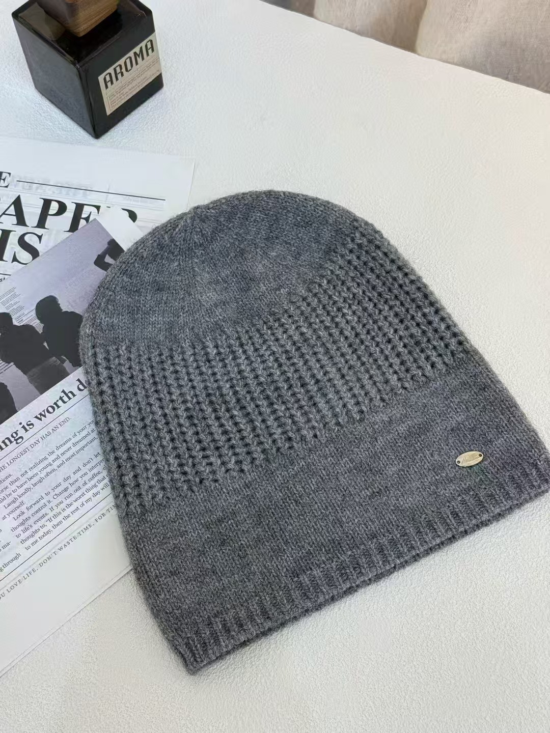 纯色针织帽子男士冬季大头围包头冷帽韩版百搭保暖毛线帽女显脸小详情3