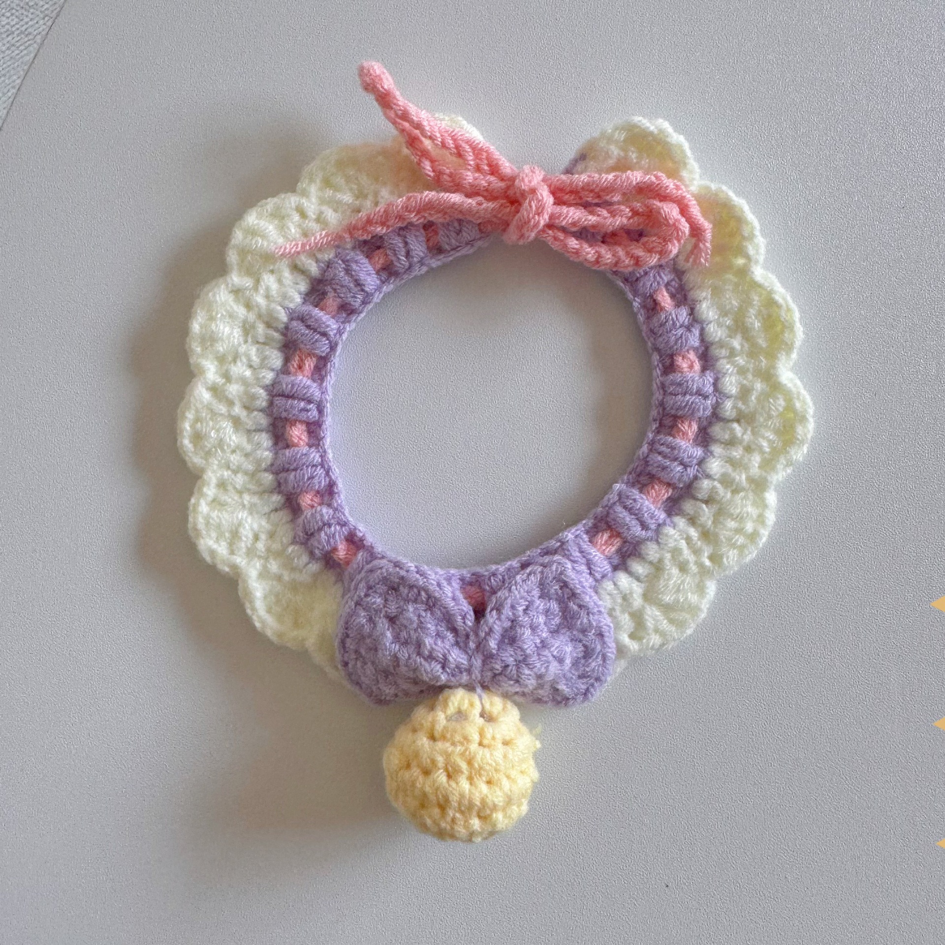 Pet hand-woven necklaces, cute cat knitted necklaces, kitten neck rings, small dog neck decorations pic 39