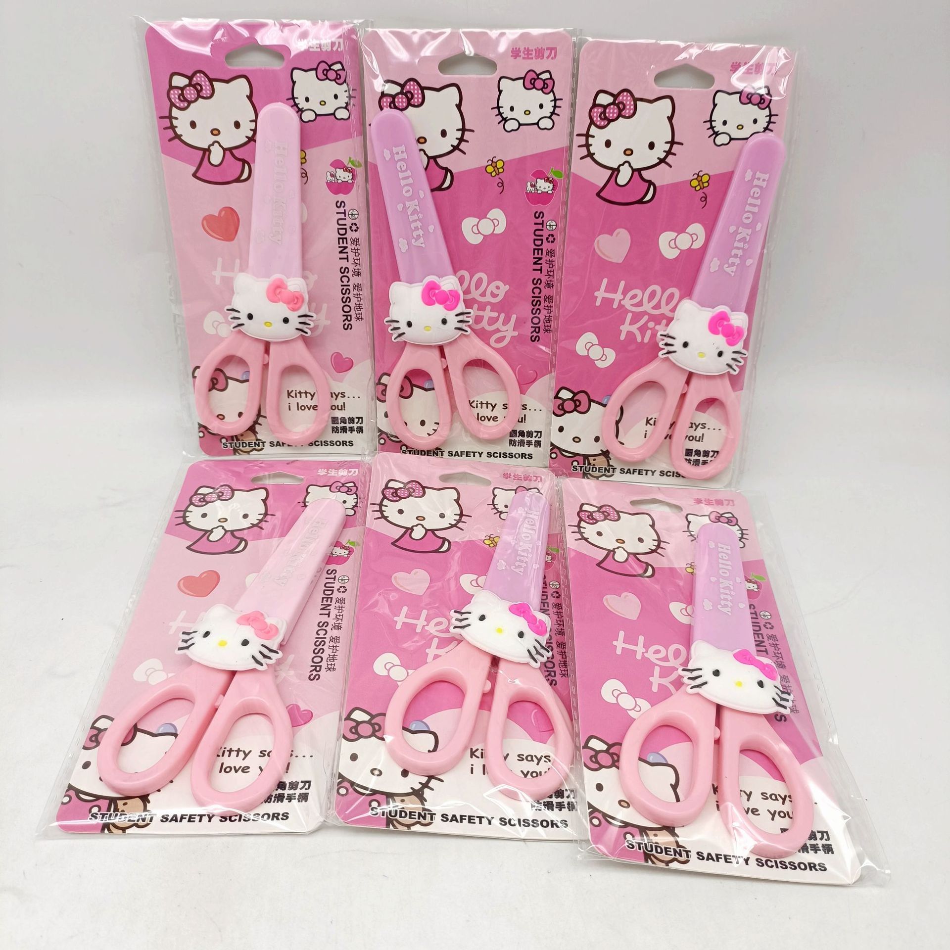 卡通三丽鸥儿童安全不锈钢圆头小剪刀DIY手工学生硅胶幼儿园剪子详情8