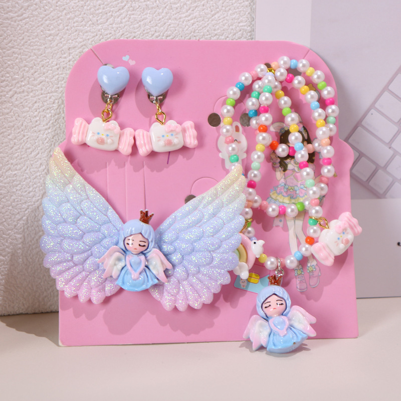 DIY儿童首饰礼盒公主手链戒指耳夹套装女童节日礼包可爱宝宝发饰详情13