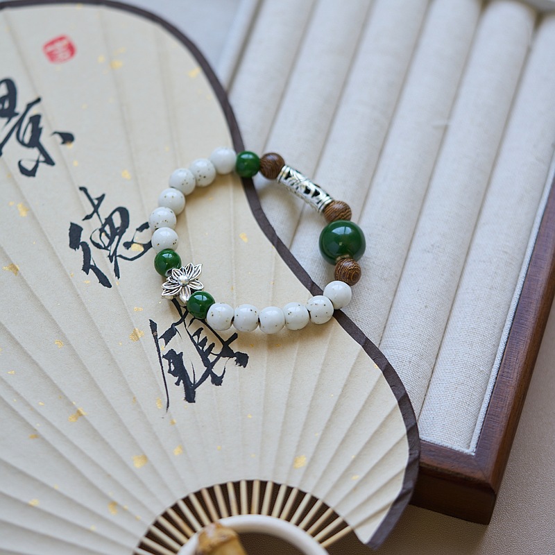 Jingdezhen ceramic bracelet wholesale, original ancient-style beads with Dunhuang elements, new Chinese-style jewelry, versatile Chinese style pic 8