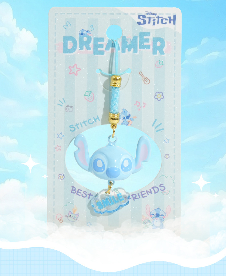 正版史迪奇水音铃钥匙扣挂件可爱卡通玩偶情侣书包时尚挂链小礼品详情5