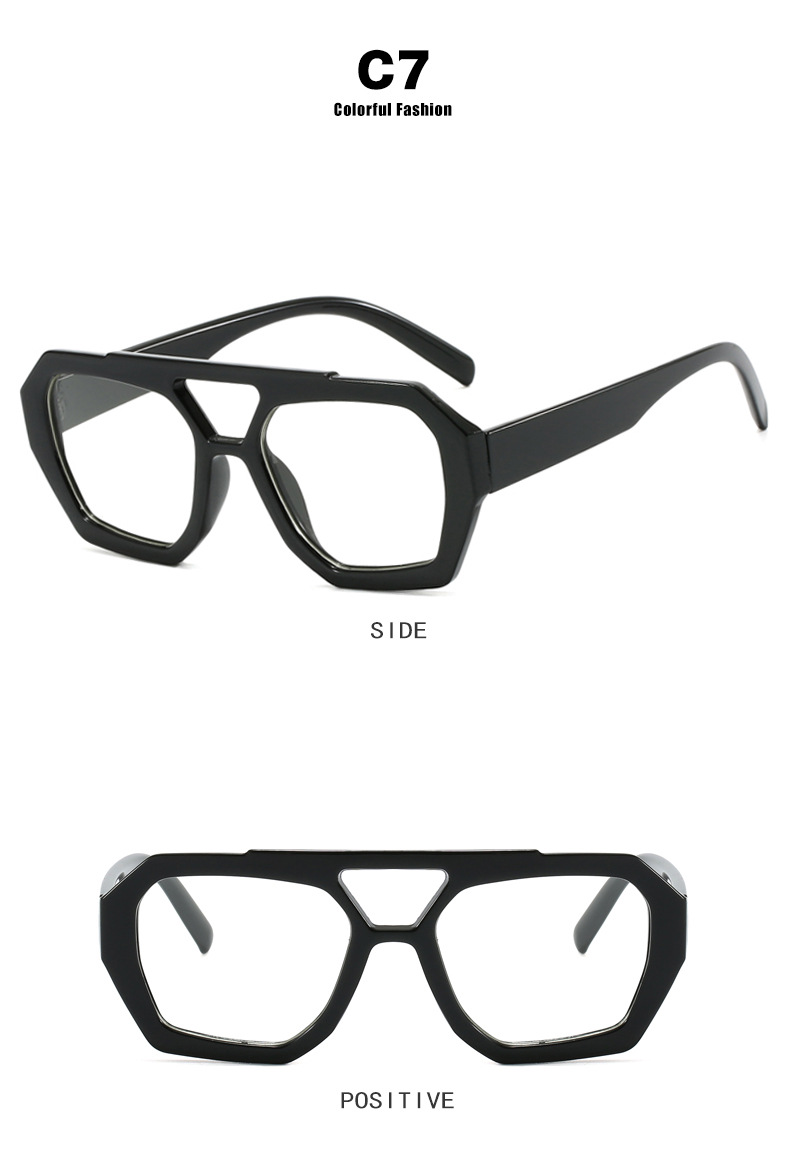 Cross-border European and American double-beam irregular sunglasses 2023 new retro and personalized sunglasses, trendy and popular sunglasses pic 14