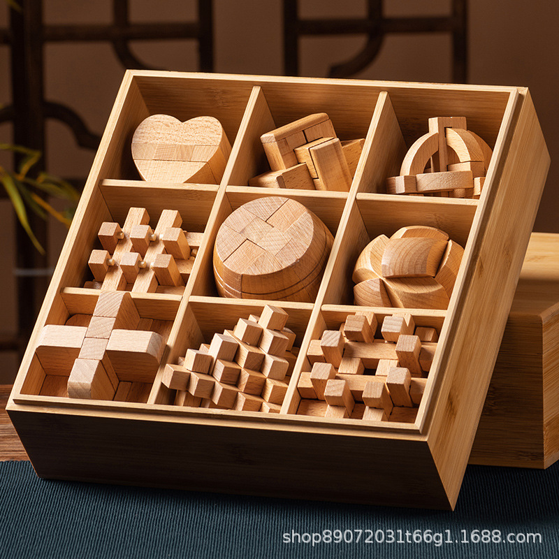 Redwood Lu Ban Lock, Kongming lock, educational toys for adults and children, birthday gifts pic 19