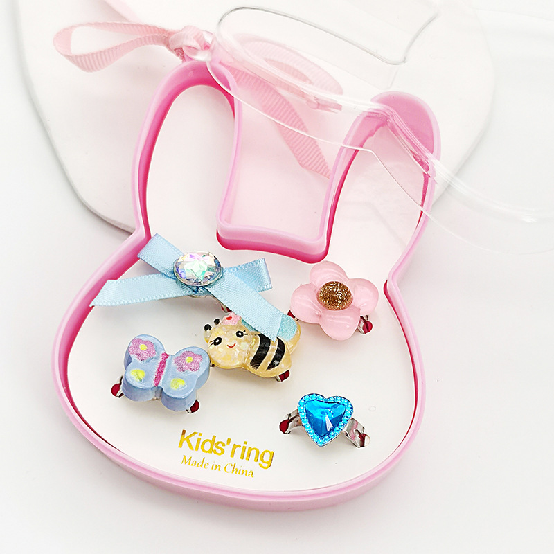 【可以】新品儿童卡通戒指可调节树脂戒指幼儿园生日礼物玩具饰品详情14