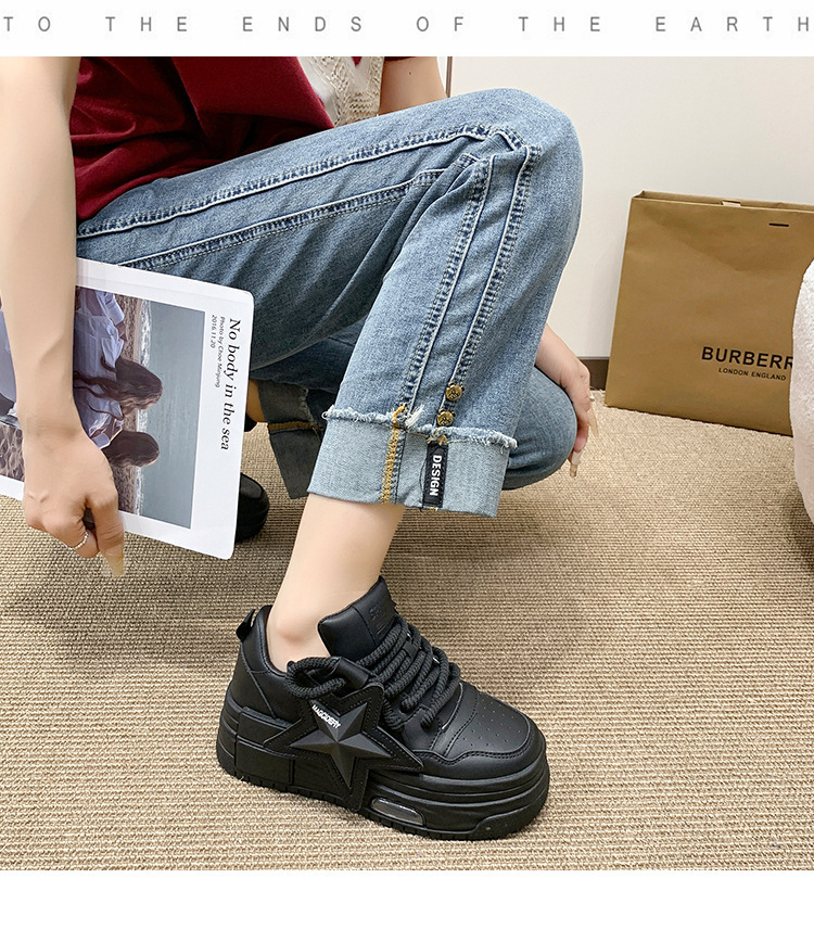 欧洲站女鞋2023秋季新款轻便时尚百搭休闲小白鞋女松糕厚底板鞋女详情16