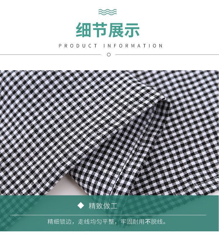 新款时尚棉布长袖围裙罩衣男女工作服厨房家用防油污围腰耐磨劳保详情10
