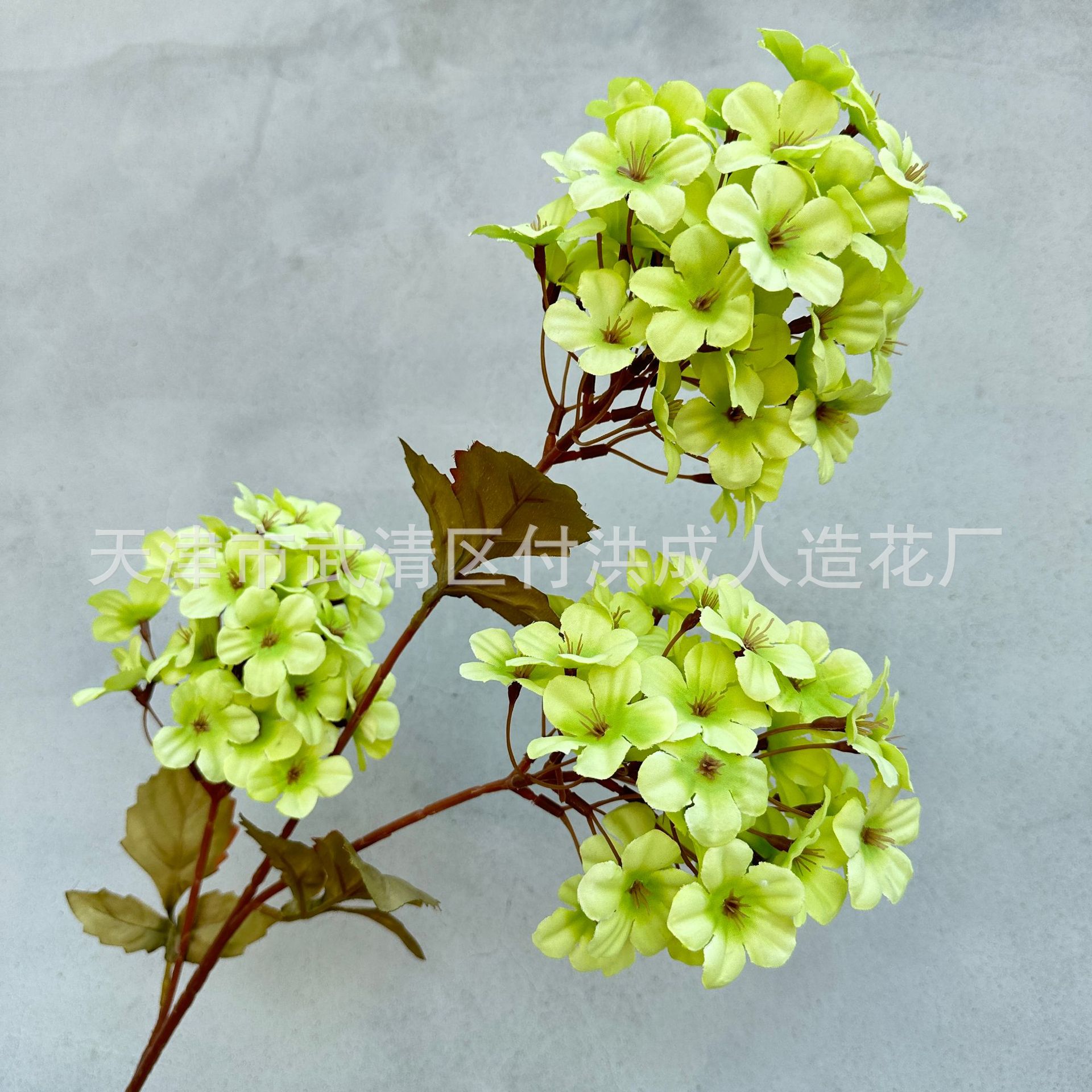Wholesale of 3-head snowflake hydrangea artificial flowers for wedding roadways, ground arrangement flowers, decorative patterns for prefabricated houses and home decoration pic 8