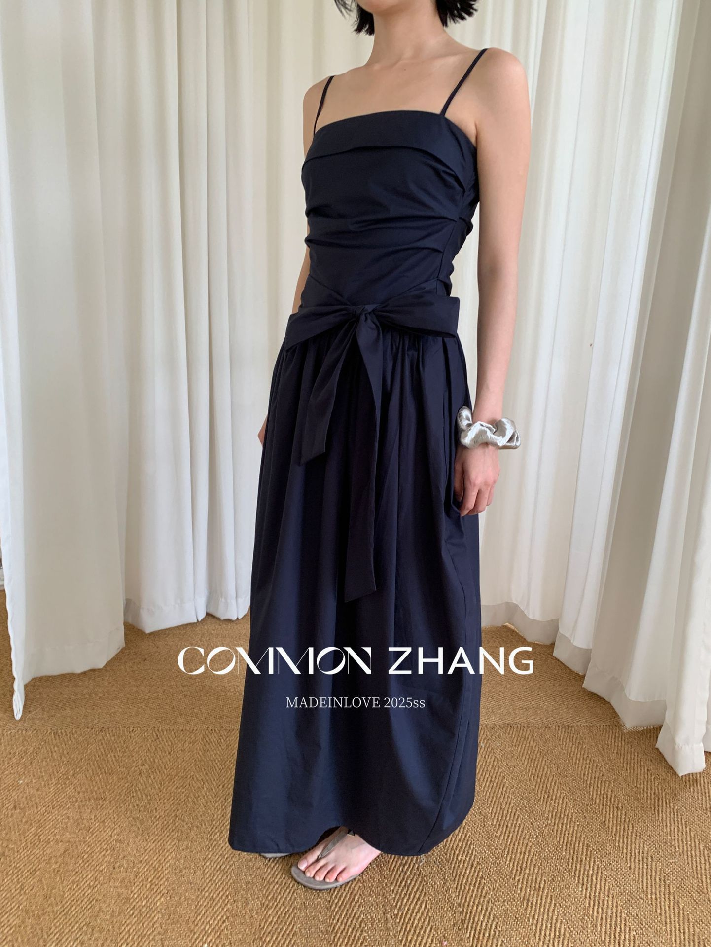 CZ ZHANG Summer Multi-color mint Mamba style lace-up waist-cinching and slimming halter flower bud dress for women B26925 pic 48