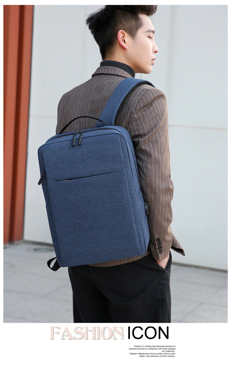 跨境大容量17寸双肩电脑包可定制高级感商务通勤旅行背包电脑包详情13